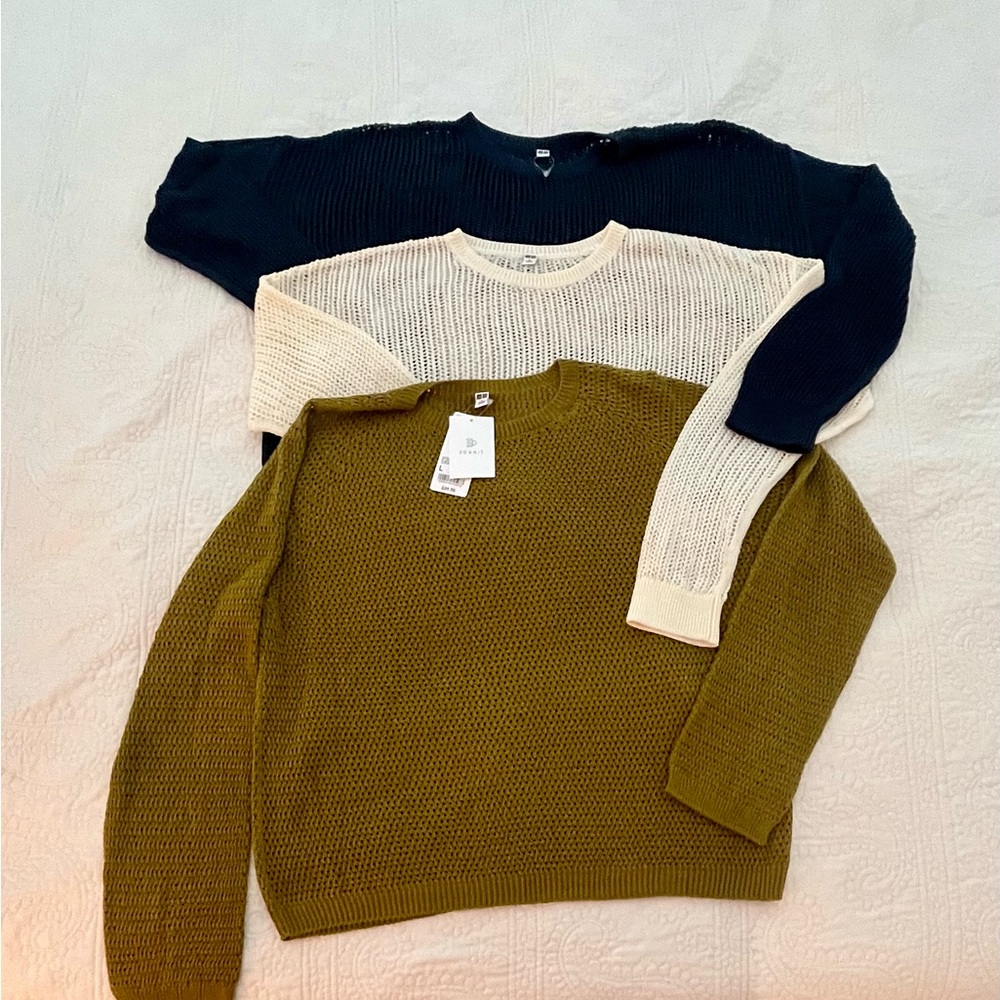 Cozy Women's Sweater Set - Black, Cream, and Brown